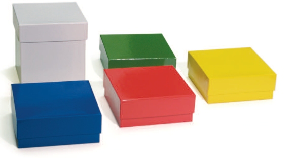 Produktfoto: Kryo-Box 133 x 133 mm / 130 mm hoch - Farbe: blau, rot, grün oder gelb